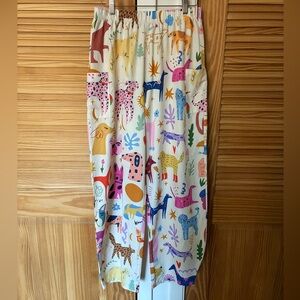 Colorful Animal Print womens Pants size large